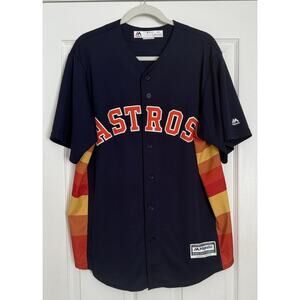 Houston‎ Astros Majestic Jersey #2 Bregman Blue Mens LG Baseball MLB